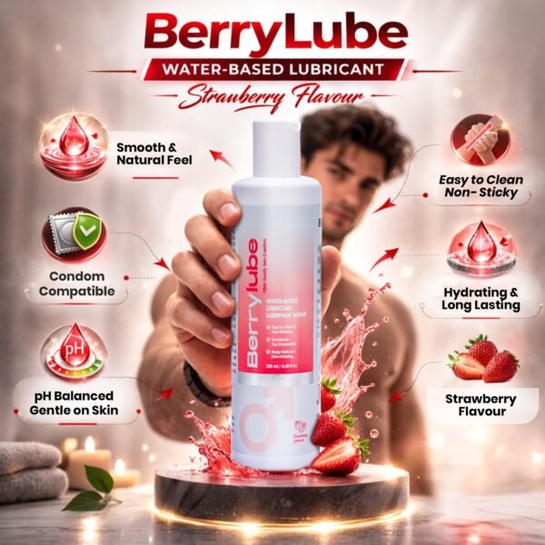 BERRYLUBE WATER-BASED LUBRICANT – STRAWBERRY AROMA